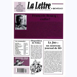 La Lettre, l'officiel de la bande dessinée : n° 41