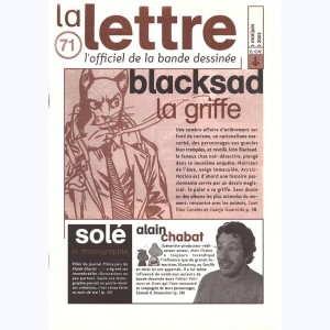 La Lettre, l'officiel de la bande dessinée : n° 71