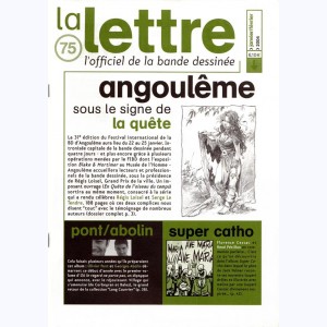 La Lettre, l'officiel de la bande dessinée : n° 75